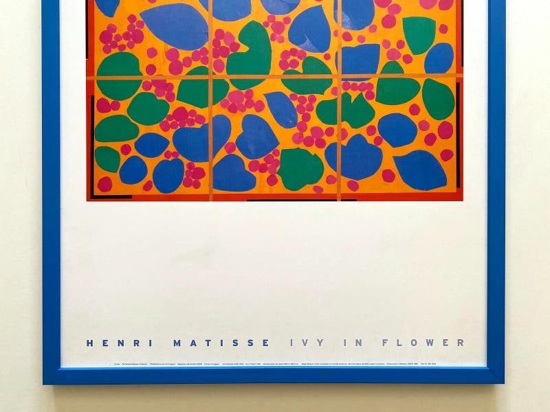 HENRI MATISSE RARE LITHOGRAPH PRINT FRAMED ICONIC POSTER " IVY IN FLOWER " 1953 - 3
