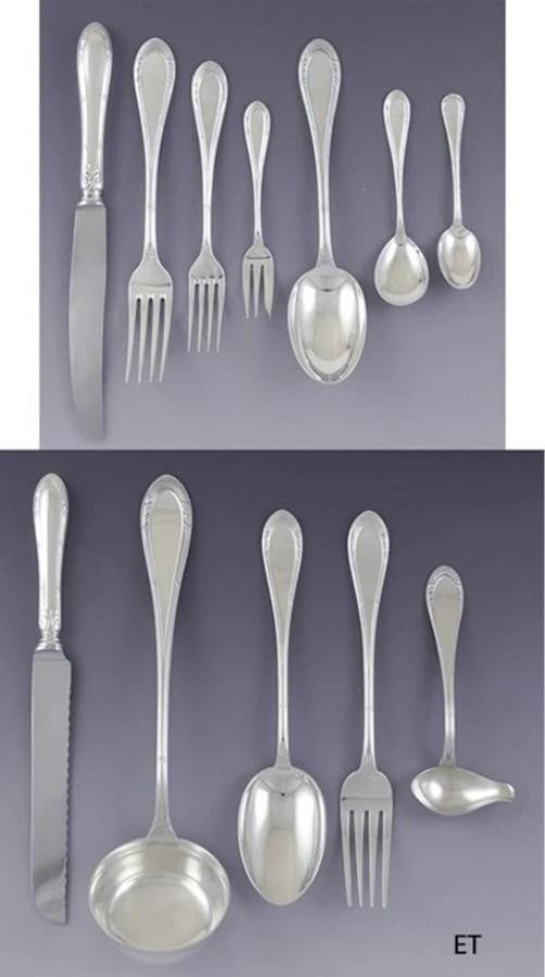 Superb Italian Marinai 800 Silver 77pc Flatware Set Serves 12 (1 of 9)