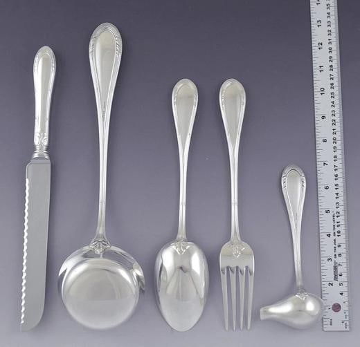 Superb Italian Marinai 800 Silver 77pc Flatware Set Serves 12 - 6