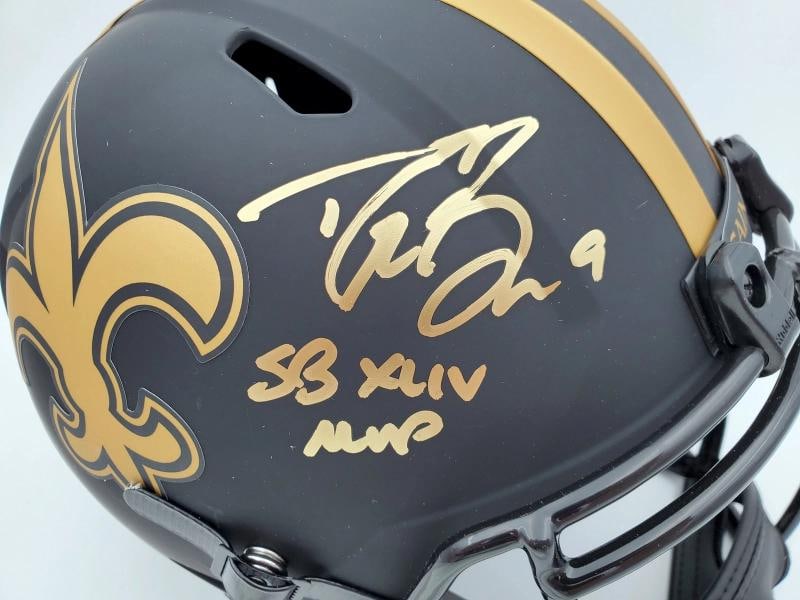 Drew Brees Signed New Orleans Saints Black Eclipse Full Size Speed Replica - 2