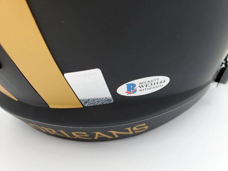 Drew Brees Signed New Orleans Saints Black Eclipse Full Size Speed Replica - 4