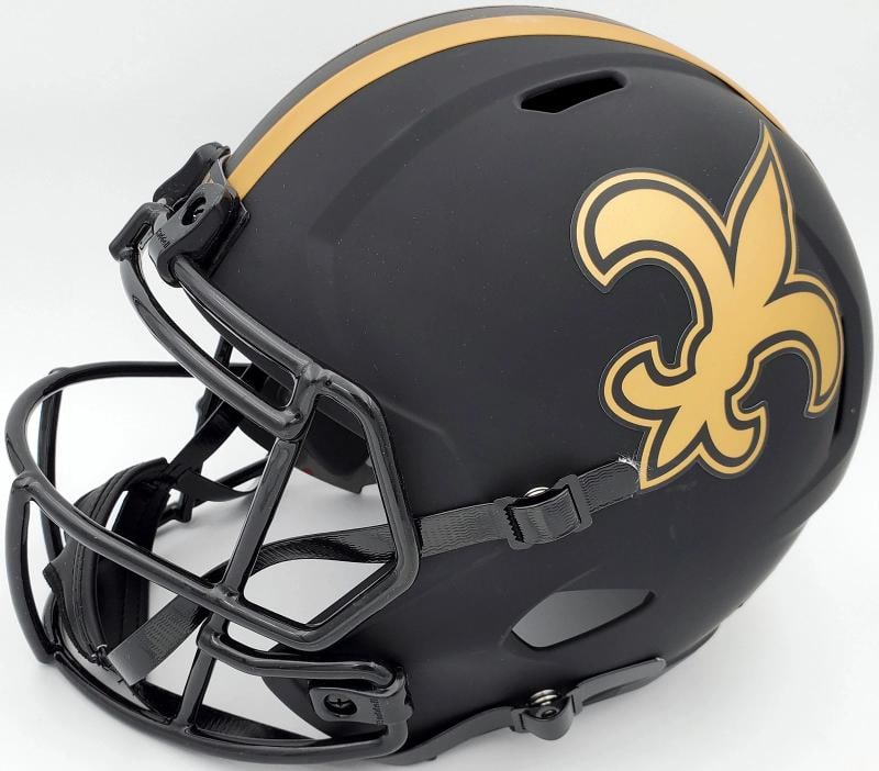 Drew Brees Signed New Orleans Saints Black Eclipse Full Size Speed Replica - 5