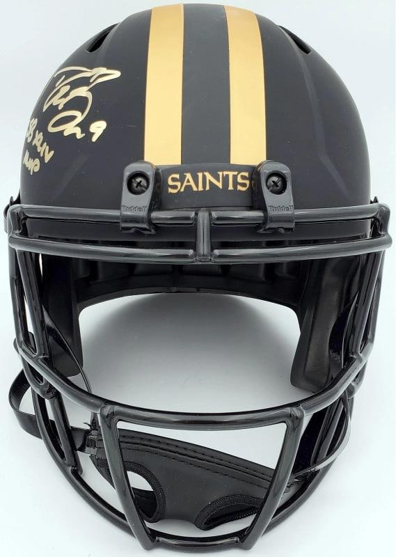 Drew Brees Signed New Orleans Saints Black Eclipse Full Size Speed Replica - 6