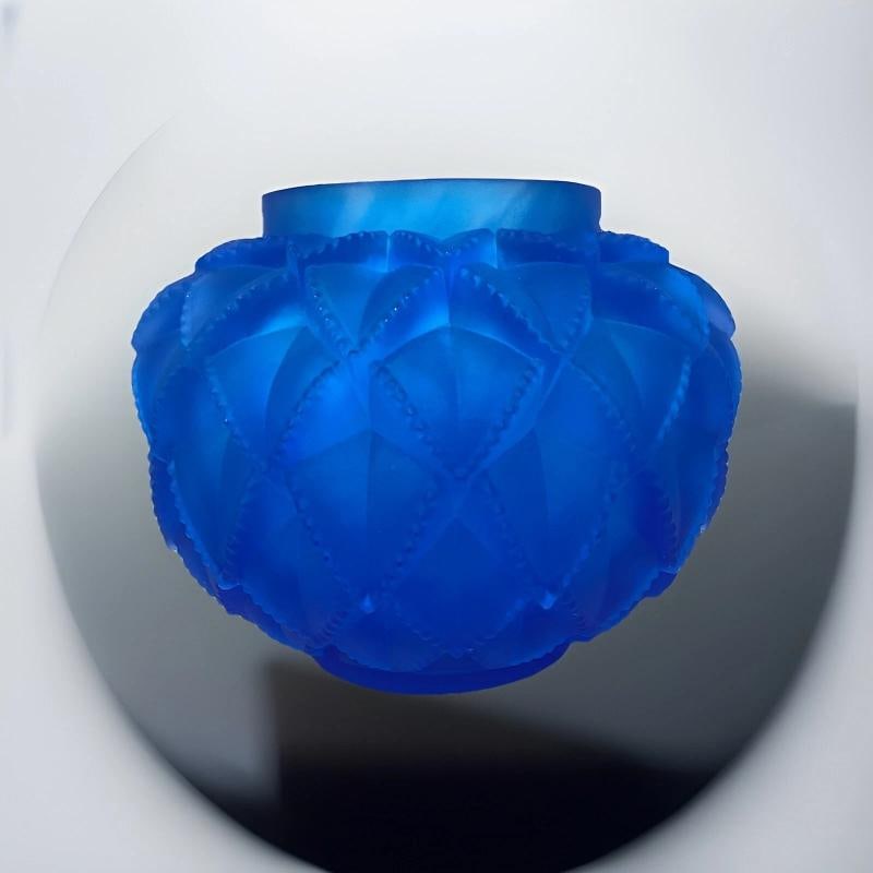 Lalique Style Cactus Crystal Vase Heavy Art Glass H8Ã¢â‚¬Âxl Si - 11