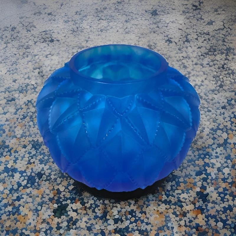 Lalique Style Cactus Crystal Vase Heavy Art Glass H8Ã¢â‚¬Âxl Si - 8