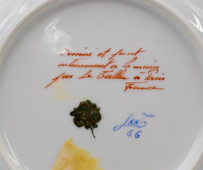 6 Le Tallec Hand Painted French Dessert Plates Made For BarneyÃ¢â‚¬â& - 4