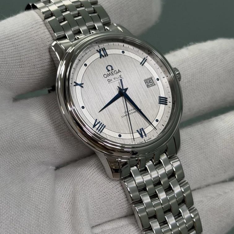OMEGA De Ville Prestige 424.10.40.20.02.001 39.5mm Silver Dial Steel Box Paper - 6
