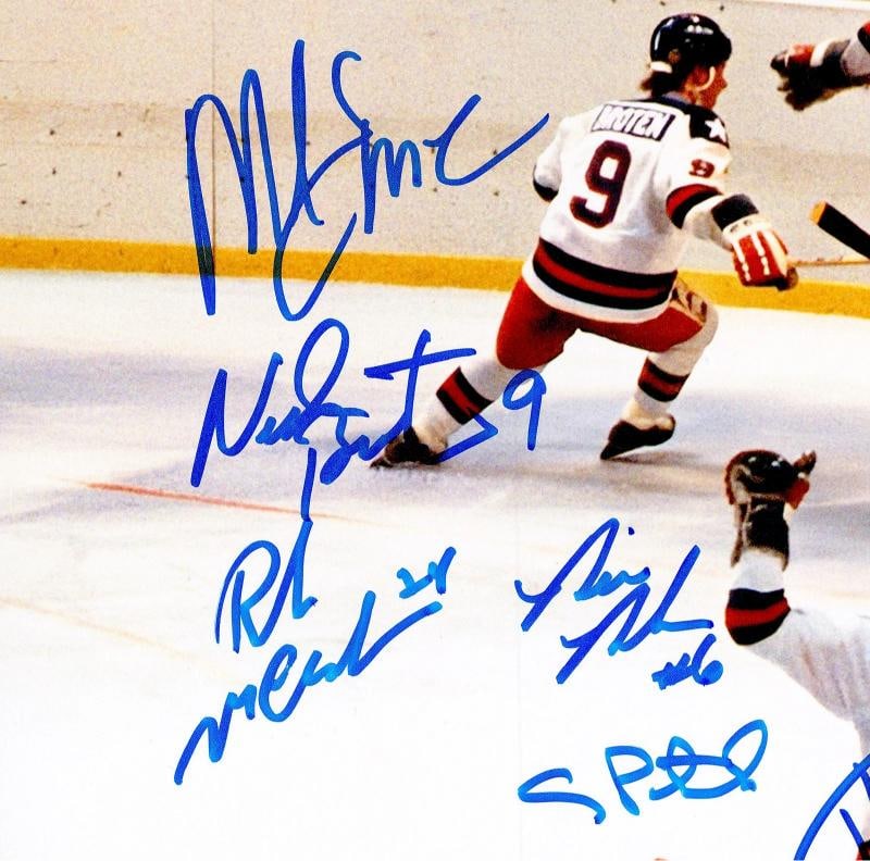1980 USA Miracle On Ice Team Signed 16x20 "Do You Believe" 18 Sigs BAS Witness - 4