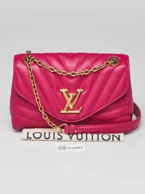 Louis Vuitton Pink Quilted Leather New Wave MM Chain Bag - 11