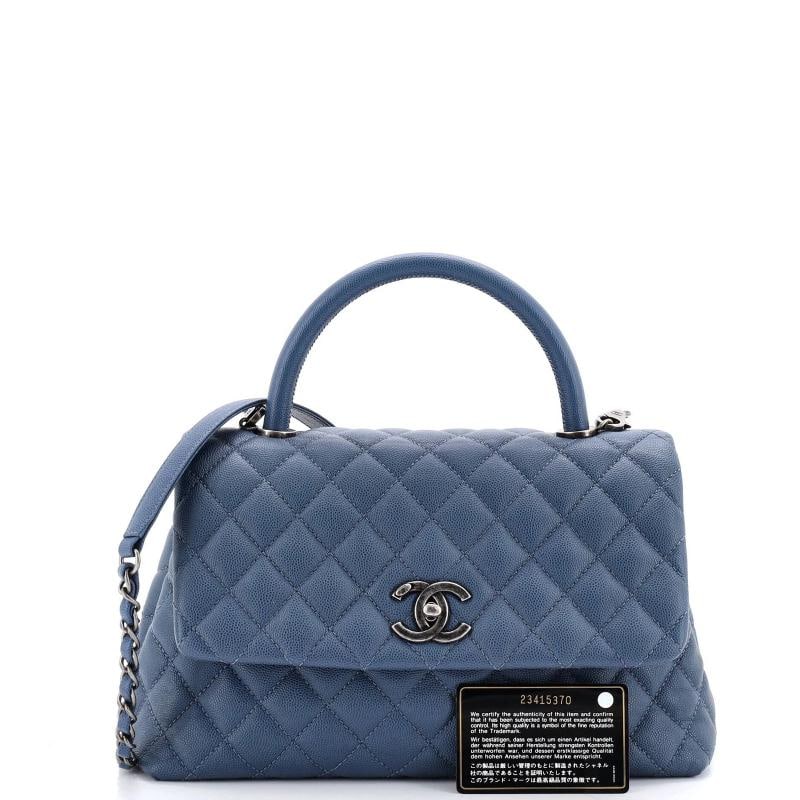 Chanel Coco Top Handle Bag Quilted Caviar Small - 2