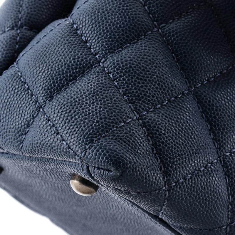 Chanel Coco Top Handle Bag Quilted Caviar Small - 7