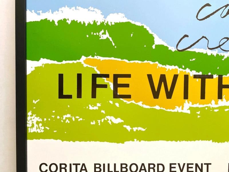 CORITA KENT RARE 1985 "LIFE WITHOUT WAR" LITHO PRINT FRAMED LARGE POP ART POSTER - 5