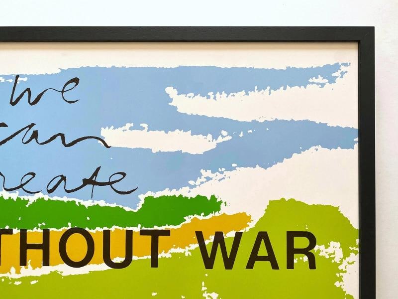 CORITA KENT RARE 1985 "LIFE WITHOUT WAR" LITHO PRINT FRAMED LARGE POP ART POSTER - 8