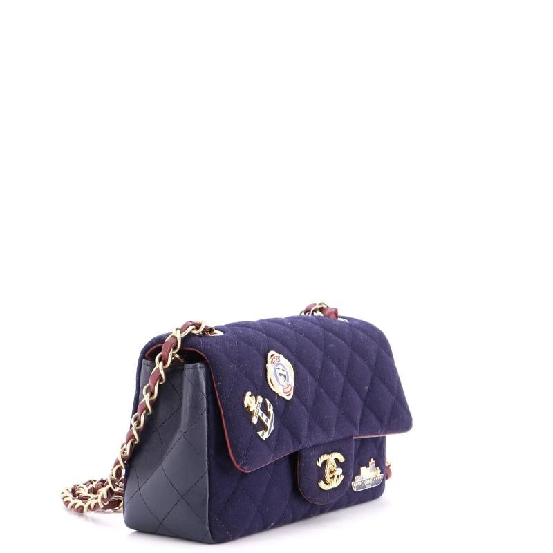 Chanel Paris-Hamburg Charms Classic Single Flap Bag Quilted Wool and Lambskin - 2