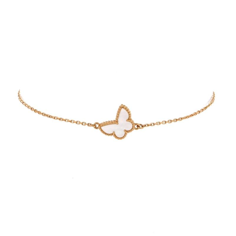 Van Cleef & Arpels Sweet Alhambra Butterfly Bracelet 18K Yellow Gold and Mother: Condition: Pre-owned - Good,Brand: Van Cleef & Arpels,Main Stone: Unknown,Metal: 18K Yellow Gold,Metal Purity: 18K,Style: Bracelet,Type: Bracelet,Color: Yellow Gold,Material: 18K Yellow Gold, Mother