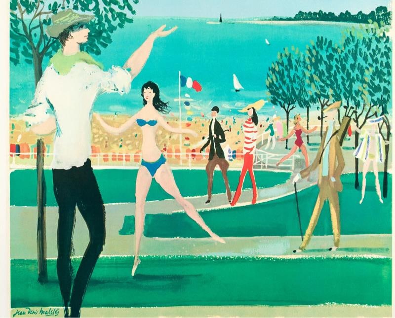 Original Vintage Poster - Malcles - La Baule - Golf - Tennis - Beach - 1959 - 4