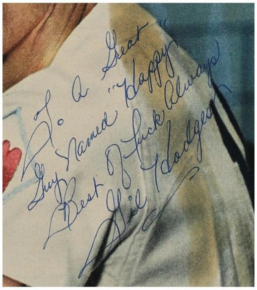 Stunning Gil Hodges Signed Large 12x14 Photo JSA COA - 2