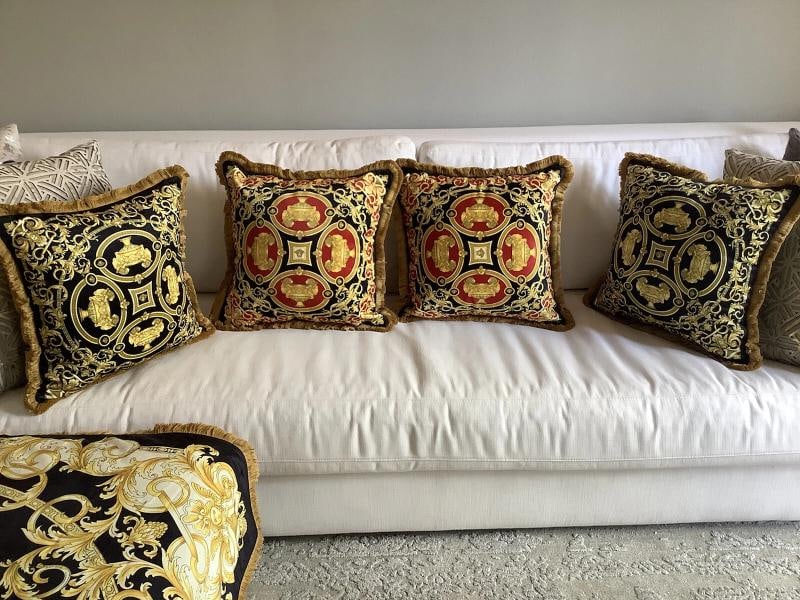 Set Of 4 Lion And Urn Versace Custom Made Pillows Sz18Ã¢â‚¬Â18& - 10