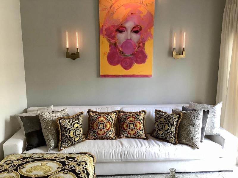 Set Of 4 Lion And Urn Versace Custom Made Pillows Sz18Ã¢â‚¬Â18& - 11