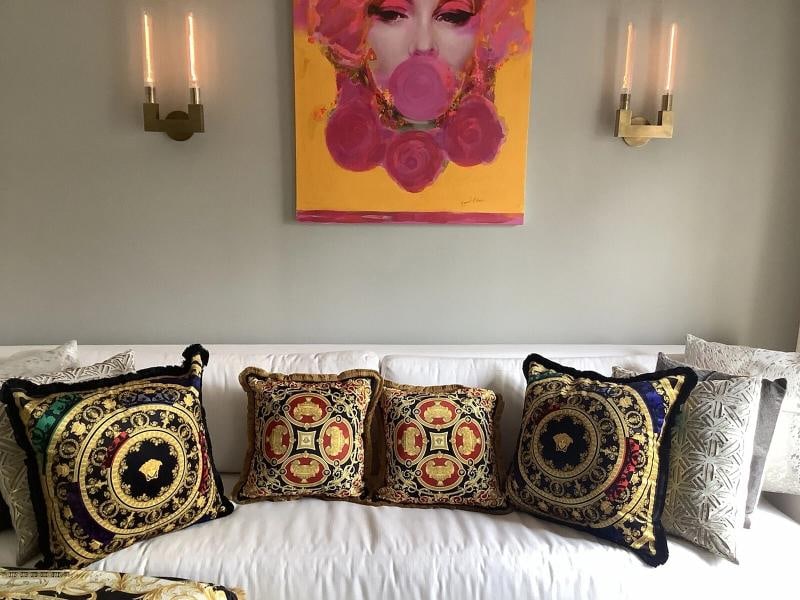 Set Of 4 Lion And Urn Versace Custom Made Pillows Sz18Ã¢â‚¬Â18& - 14