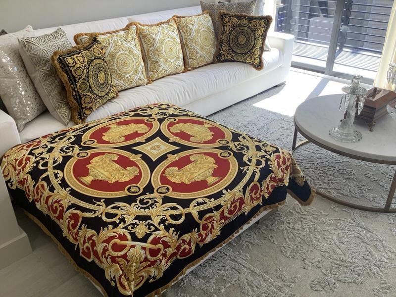 Set Of 4 Lion And Urn Versace Custom Made Pillows Sz18Ã¢â‚¬Â18& - 3