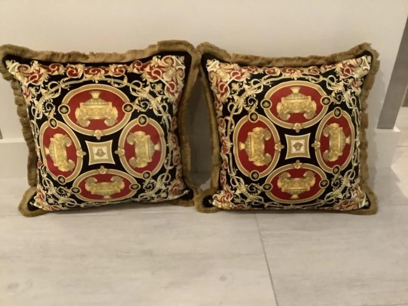 Set Of 4 Lion And Urn Versace Custom Made Pillows Sz18Ã¢â‚¬Â18& - 7