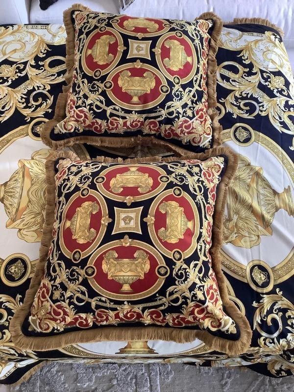 Set Of 4 Lion And Urn Versace Custom Made Pillows Sz18Ã¢â‚¬Â18& - 9