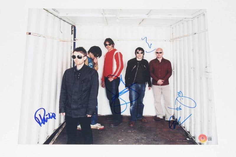 RADIOHEAD FULL BAND COMPLETE SIGNED 11x14 PHOTO THOM YORKE +4 BECKETT BAS COA X5 - 2