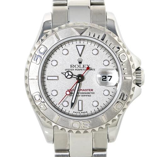 Rolex Yacht-Master 169622 MINT With Paper Platinum Dial&Bezel Ladies Watch 29mm: Condition: Pre-owned - Good: This item has been gently used but is in good condition. It might have a few signs of wear, like light scratches or tarnishing.,Brand: Rolex,Type: Wristwatches,WARRANTY: