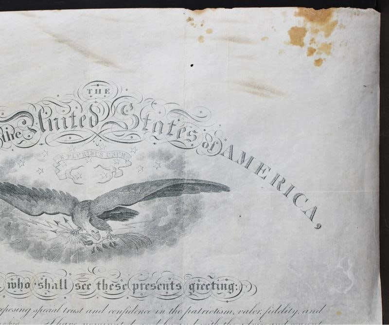 Franklin Pierce & Jefferson Davis Signed 15x18 1856 Military Appointment BAS LOA - 4