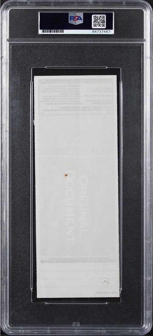 Barack Obama Authentic Signed 3x8 Check Auto Graded Mint 9! PSA/DNA Slabbed - 2
