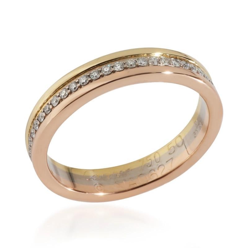 Cartier 3-Tone Gold Diamond Vendome Louis Cartier Band - 2