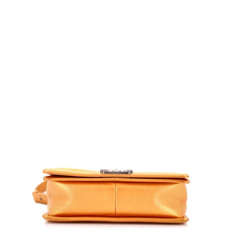 Chanel Boy Flap Bag Quilted Metallic Calfskin Old Medium - 4