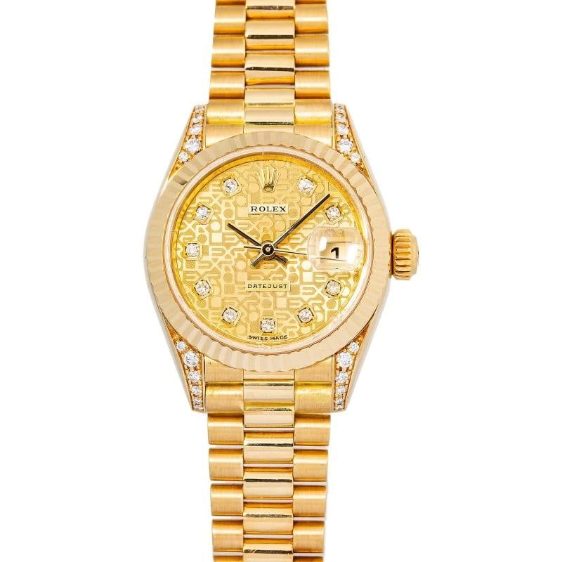 Rolex Datejust 79238 18k YG President with Paper Factory Diamond Dial Auto 26mm (1 of 6)