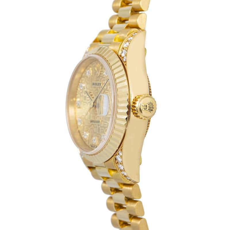Rolex Datejust 79238 18k YG President with Paper Factory Diamond Dial Auto 26mm - 3