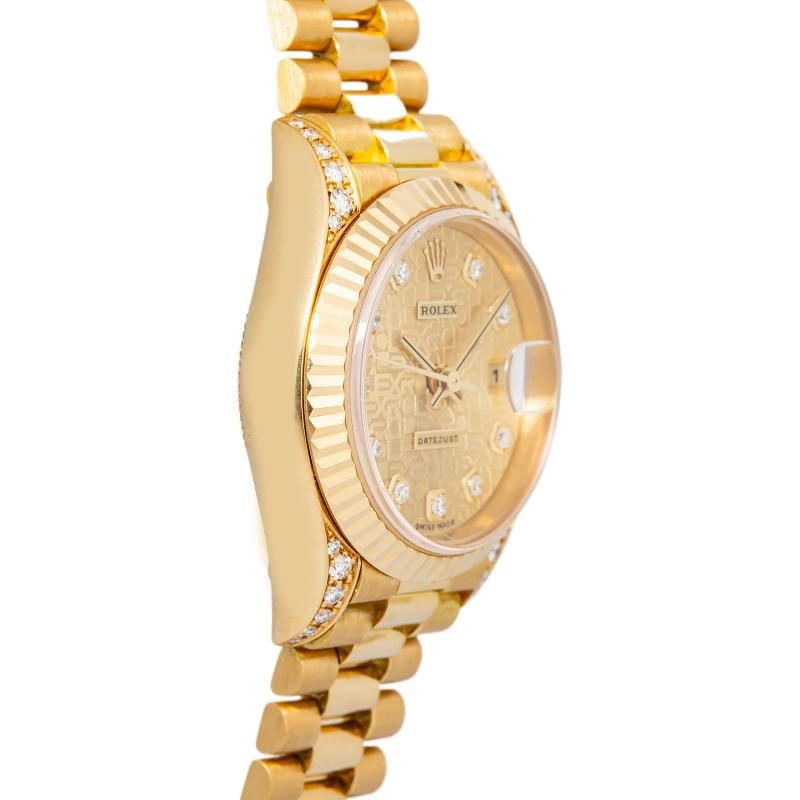 Rolex Datejust 79238 18k YG President with Paper Factory Diamond Dial Auto 26mm - 4
