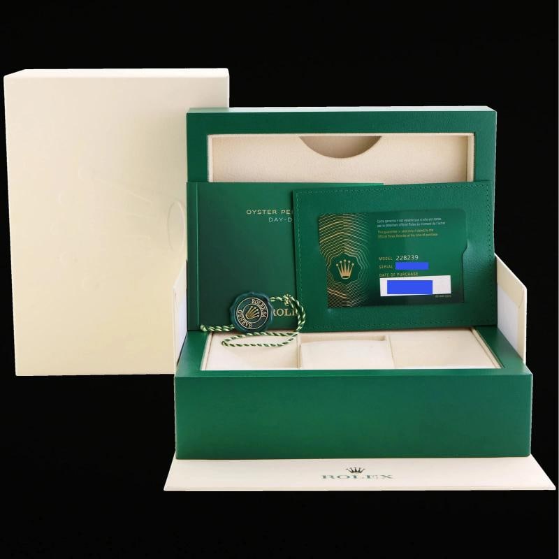 2020 NEW PAPERS Rolex Day Date 40 White Gold President GREEN OLIVE 228239 Watch - 7