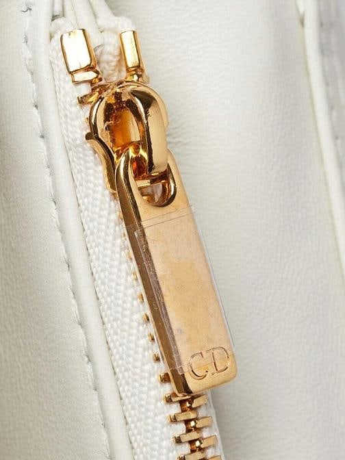 Christian Dior Latte Macrocannage Star Quilted Calfskin Leather Mini Caro Bag - 10
