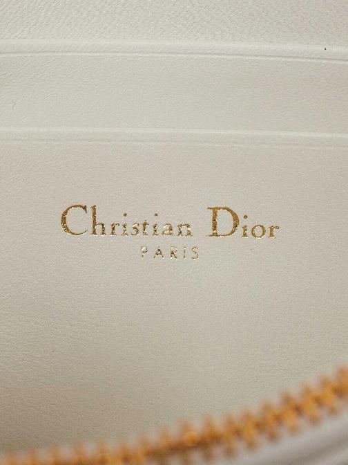 Christian Dior Latte Macrocannage Star Quilted Calfskin Leather Mini Caro Bag - 7