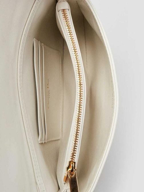 Christian Dior Latte Macrocannage Star Quilted Calfskin Leather Mini Caro Bag - 8