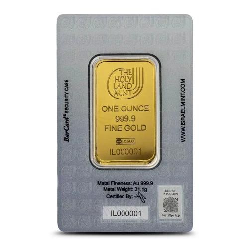 1 oz The Holy Land Mint Lion of Judah Gold Bar (New w/ Assay) - 2