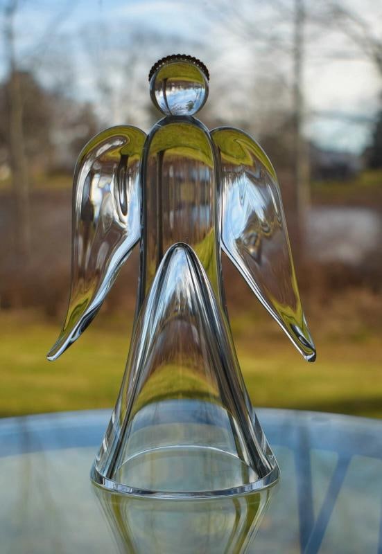 Steuben Art Glass "Angel with Golden Halo" Figure - 2