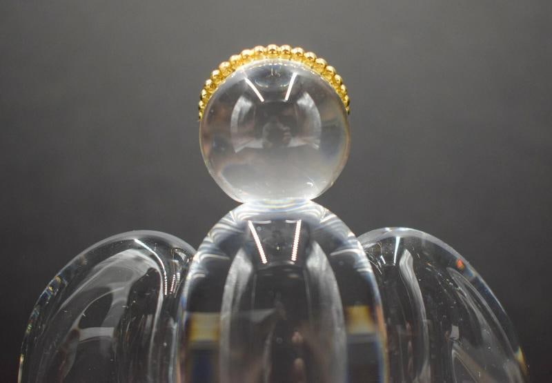 Steuben Art Glass "Angel with Golden Halo" Figure - 5