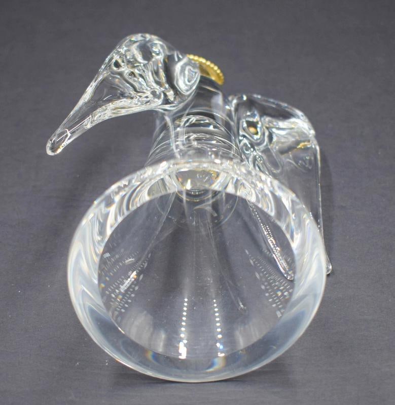 Steuben Art Glass "Angel with Golden Halo" Figure - 7