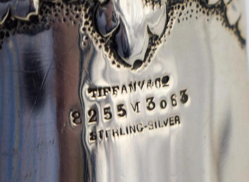 Tiffany Sterling Silver Shoe Horn w/Shoe Button Hook - Floral Repousse - 8