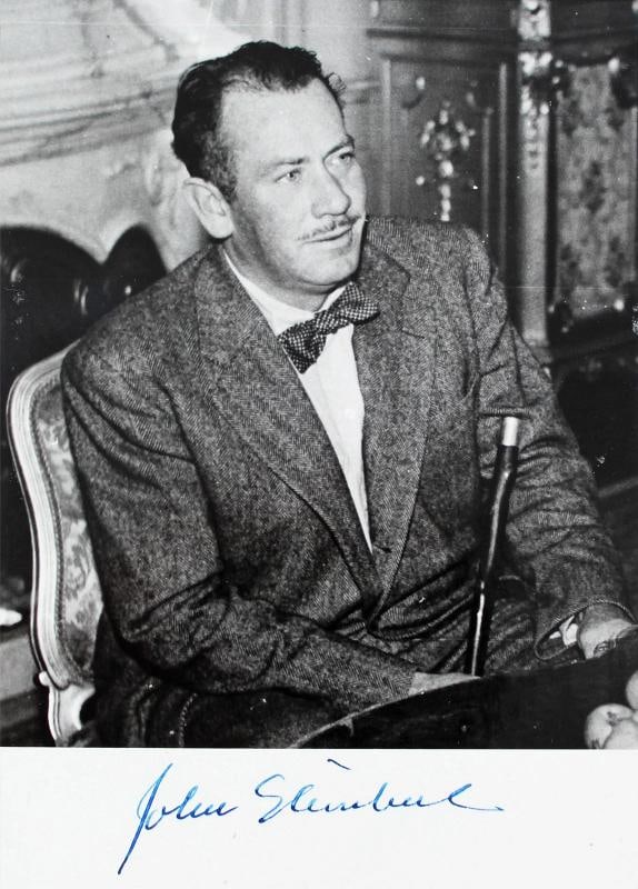 John Steinbeck The Grapes of Wrath Signed Mounted 5x7 Black & Photo BAS #AC33528 - 2