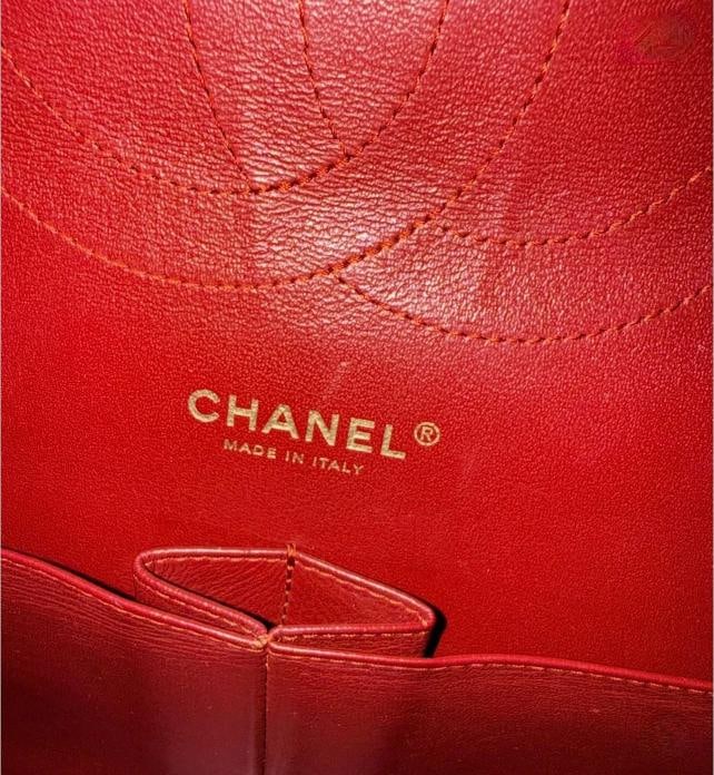 Chanel Classic Jumbo Double Flap in Iridescent Burgundy Quilted Caviar w/GHW 18C - 13