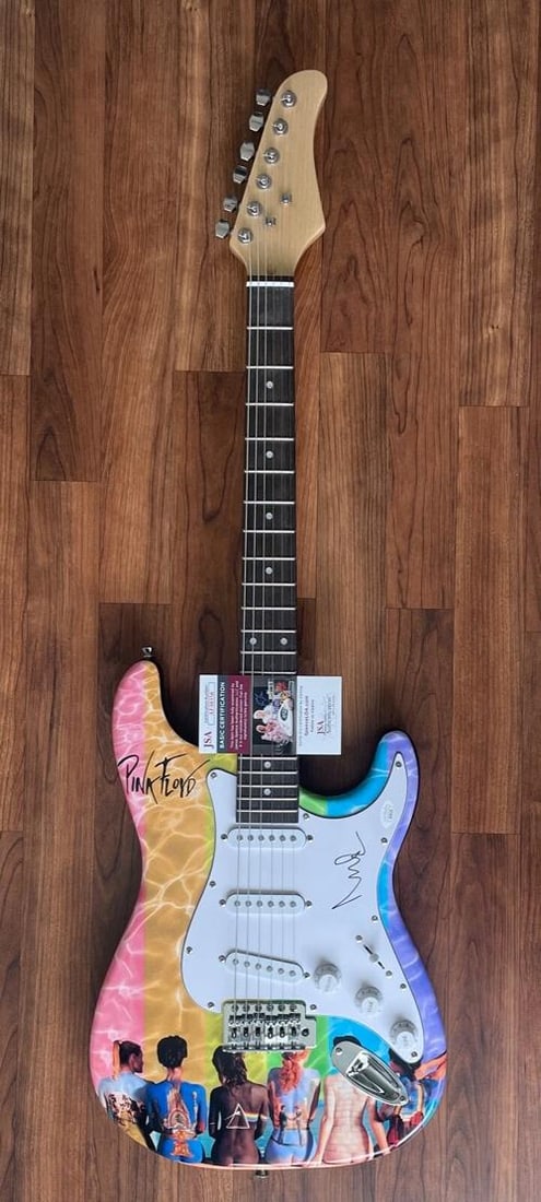 NICK MASON Signed Guitar Custom Graphics 1/1 JSA COA PINK FLOYD DARK SIDE - 3