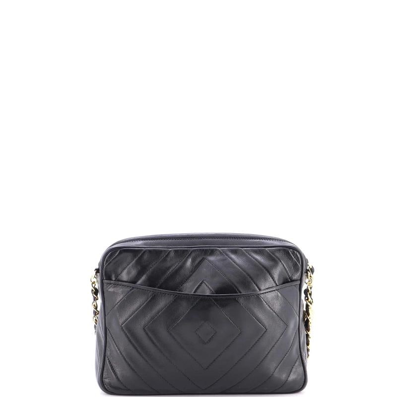 Chanel Vintage Diamond CC Camera Bag Chevron Lambskin Medium - 3