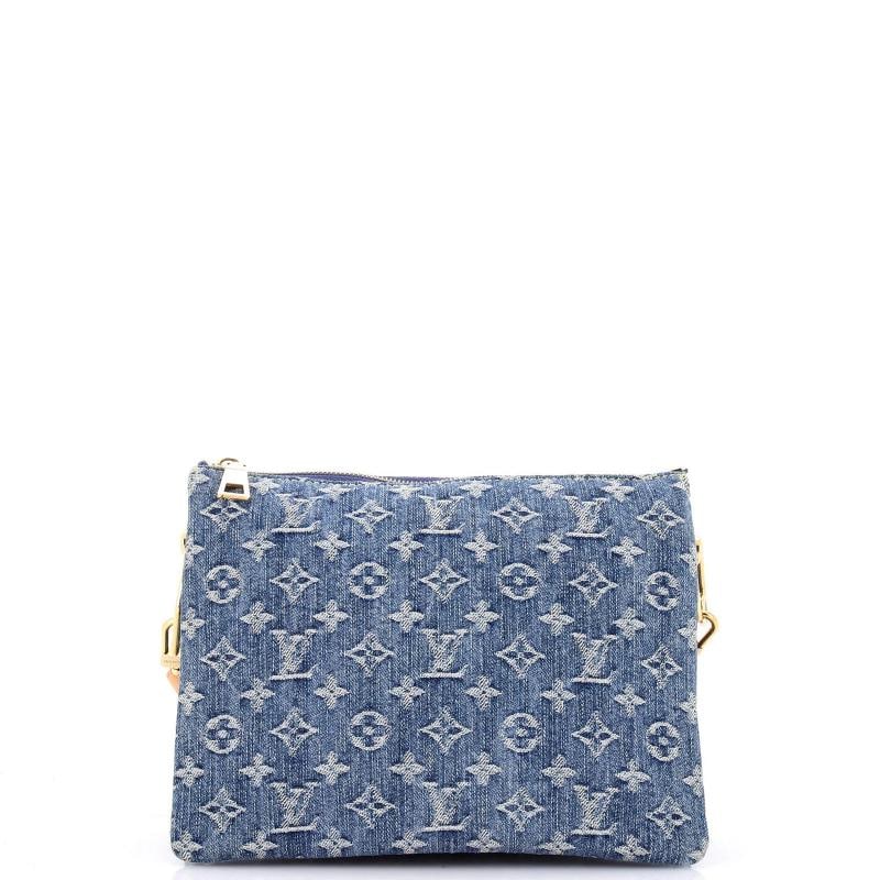 Louis Vuitton Coussin Bag Monogram Denim PM: Condition: Pre-owned - Good,Brand: Louis Vuitton,Exterior Material: Denim,Style: Cross Body Bags,Exterior Color: Blue,Department: Women,Size: Pm,Accessories: With Strap Condition: Good. Exterior: scuf